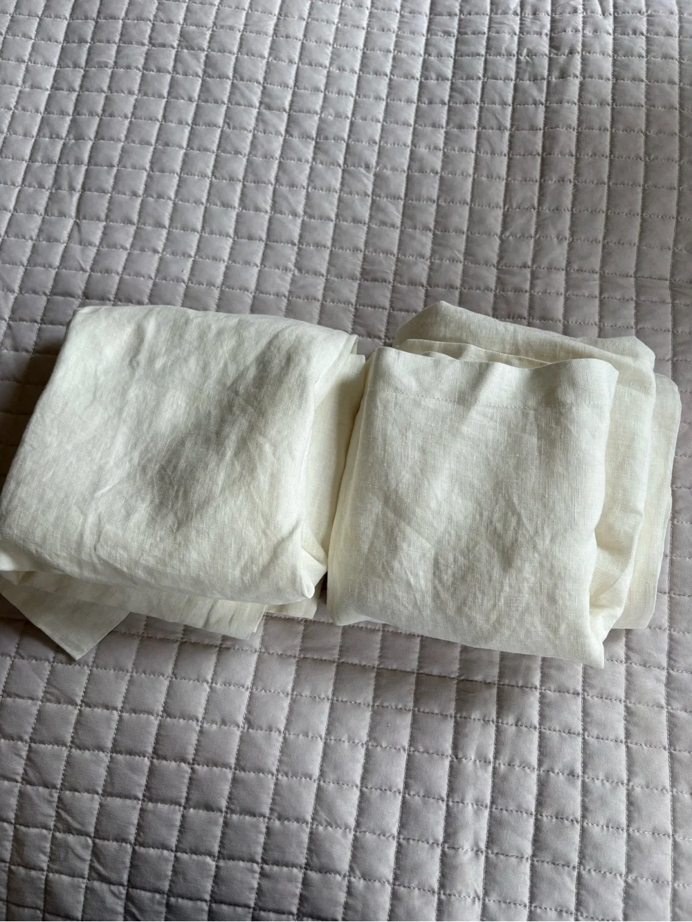 Like New Quince European Linen Euro Sham Set -